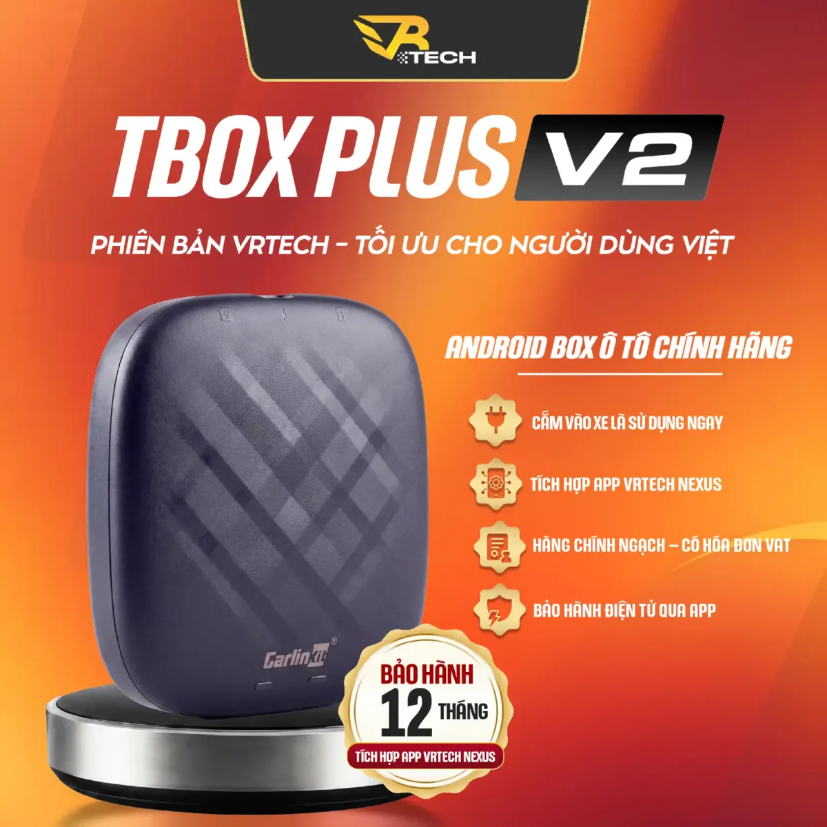 VRTECH Edition | Carlinkit TBOX PLUS V2 2026 | Android Box Ô Tô | Chip Qualcomm 6125 | Apple CarPlay & Android Auto | Bảo hành 12 tháng - thumbnail 4